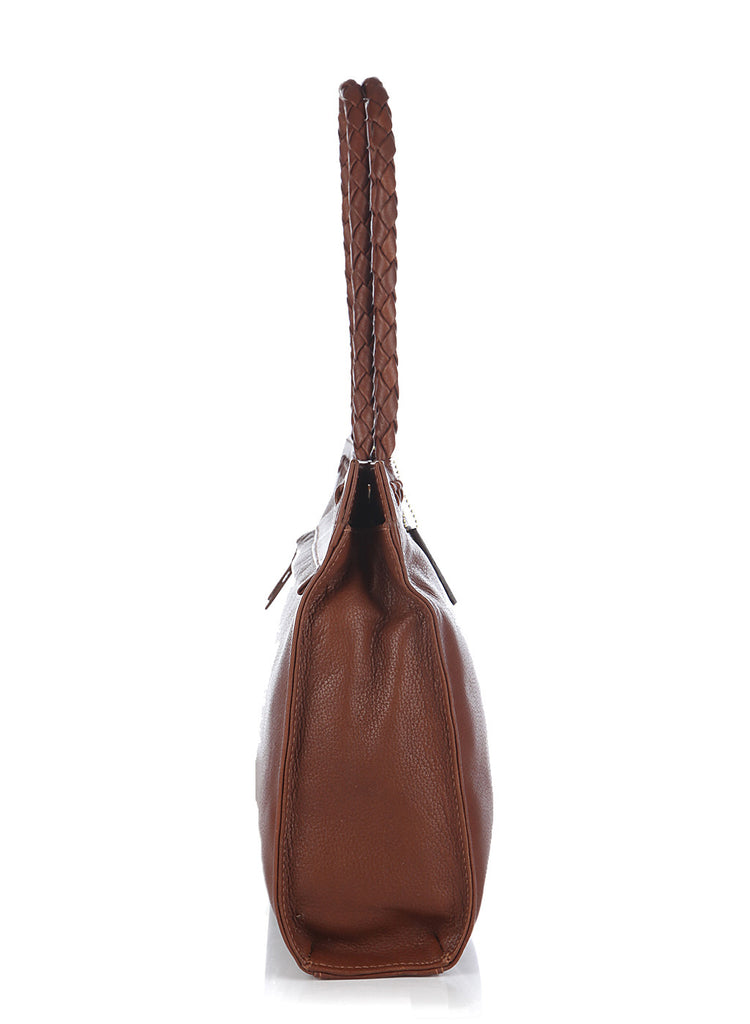 Juno 03 Tan Leather Tote Bag