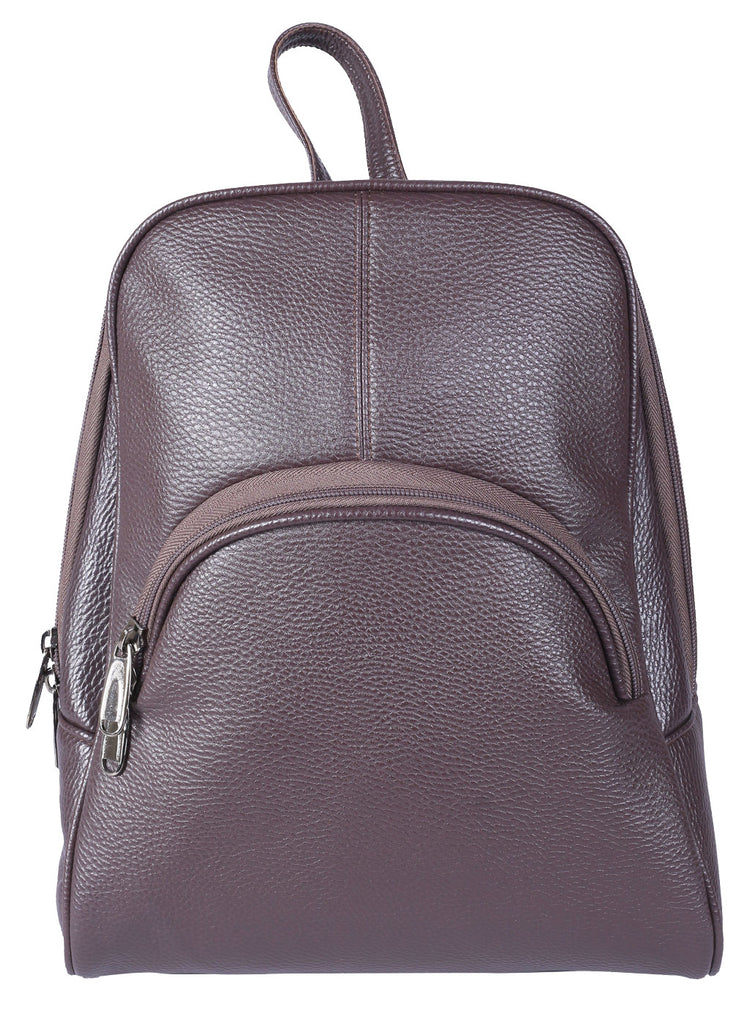 Red Synthetic Leather Backpack