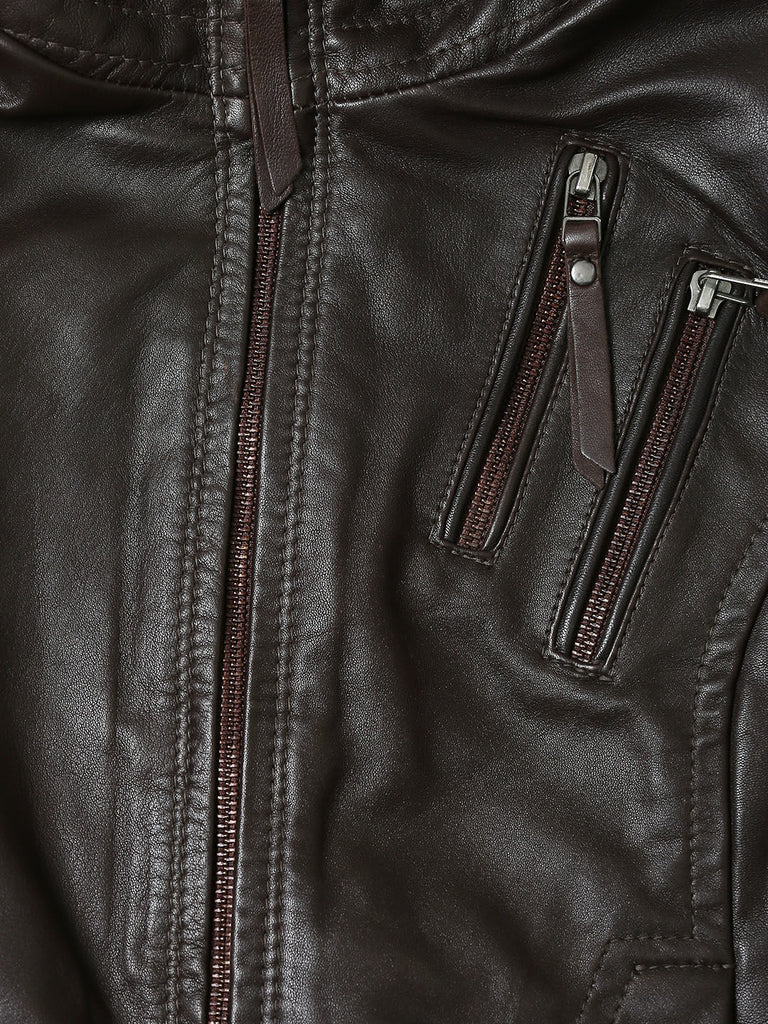 Women Brown Leather Jacket