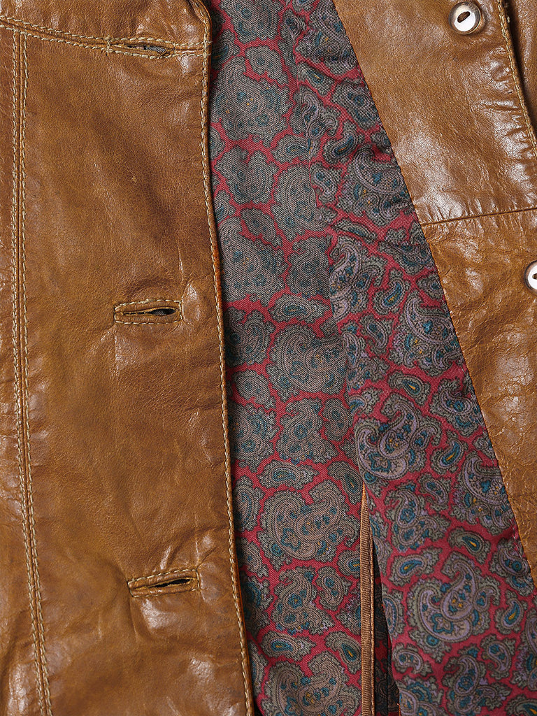 Women Tan Brown Leather Jacket