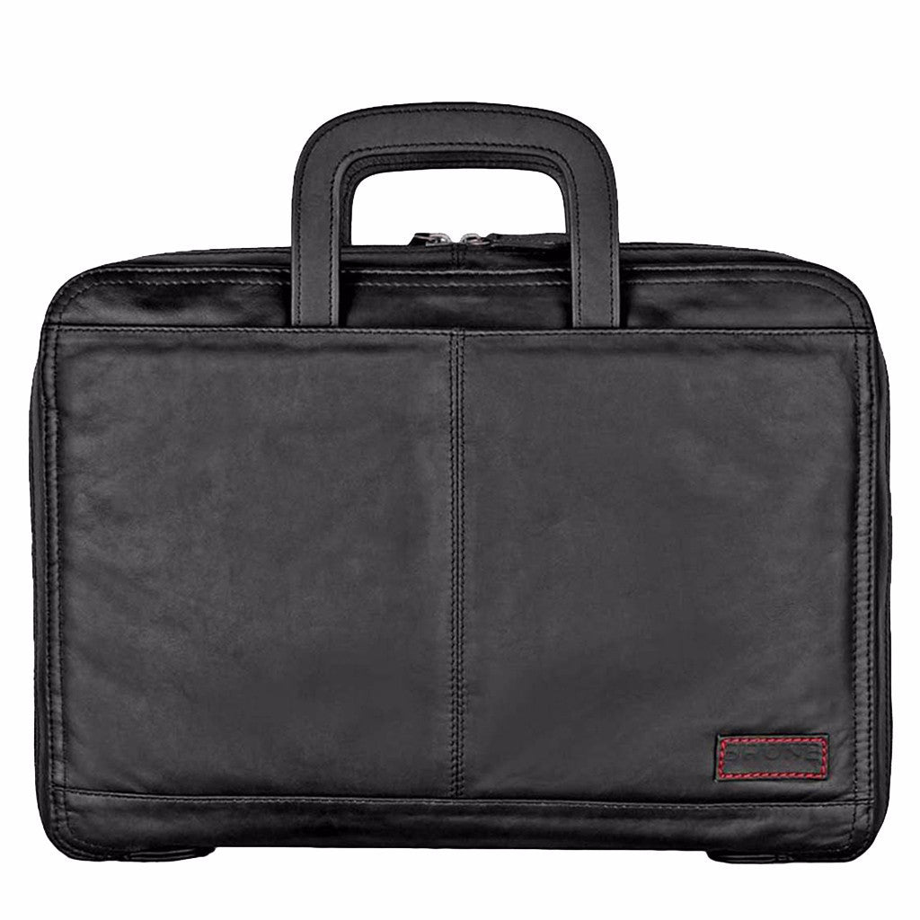 Black Leather Laptop Bag