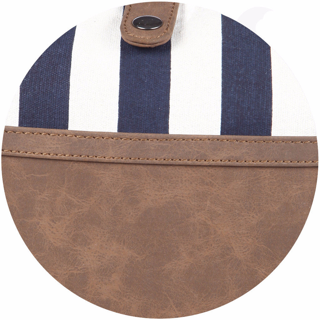 Brown/Blue Leather Handbag