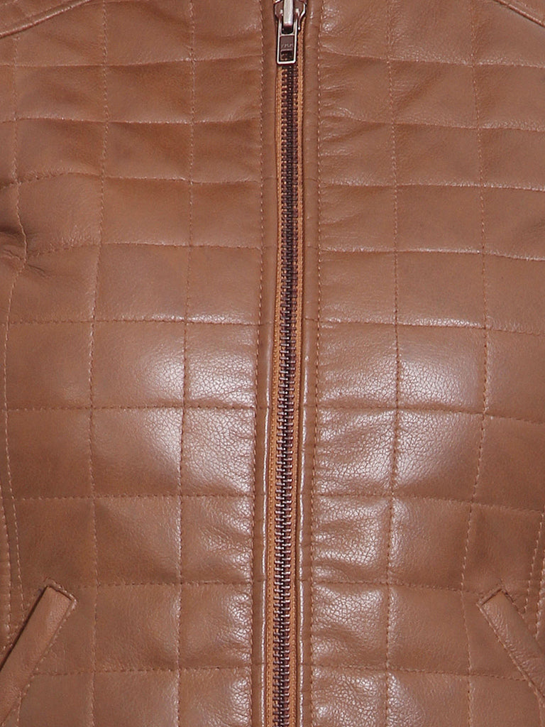Coffee Brown Leather Jacket