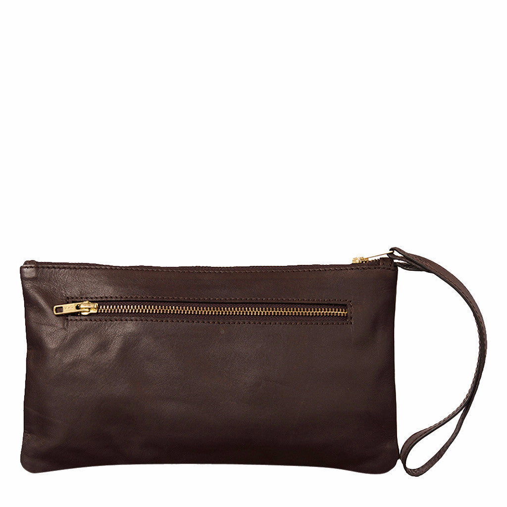 Brown Leather Clutch