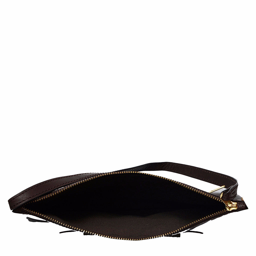 Brown Leather Clutch