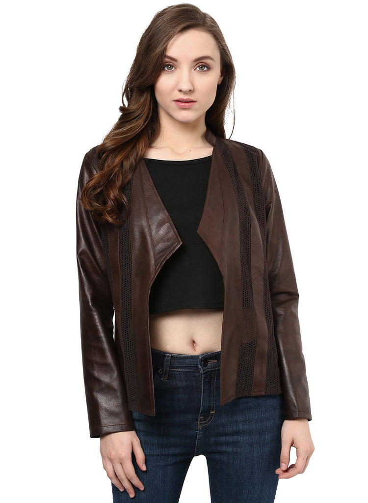 Brown Solid Jacket