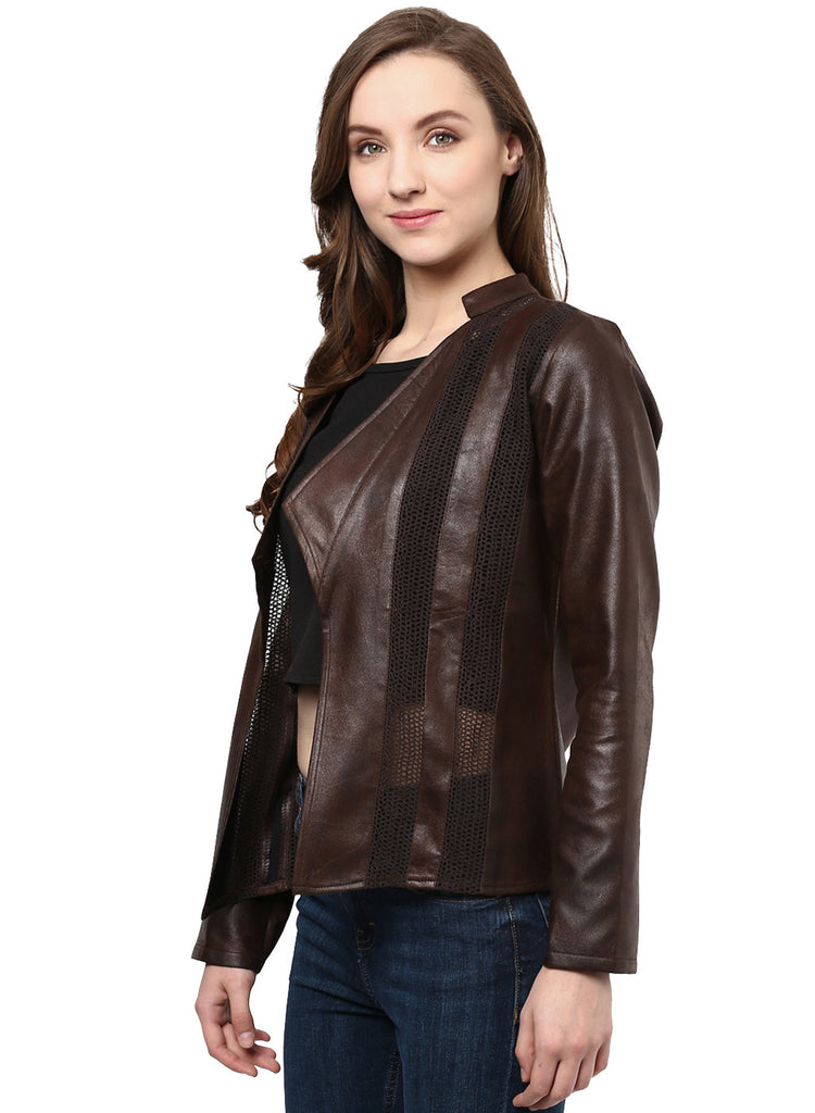 Brown Solid Jacket