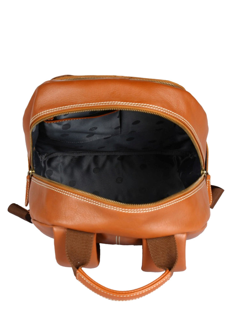 Tan Leather Backpack
