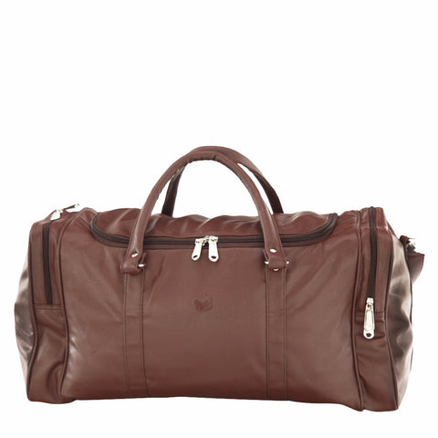Brown Leather Duffel Bag